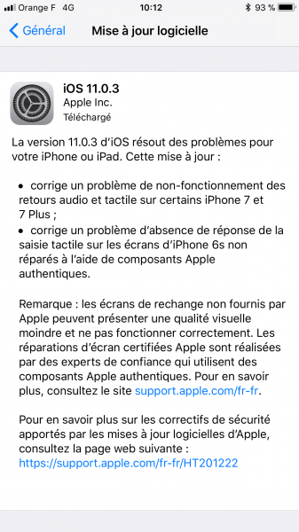 iOS 11.0.3